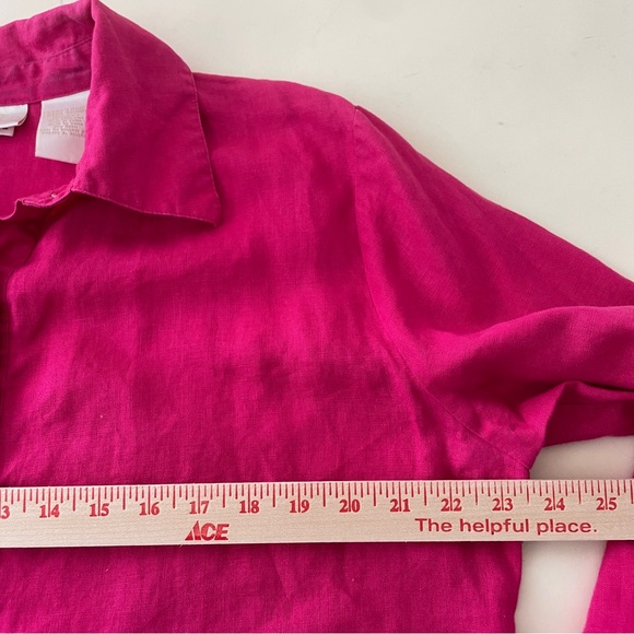 Lucy Perida Shirt Womens Extra Large Linen Tunic Shell Buttons Casual Lagenlook - Picture 11 of 12